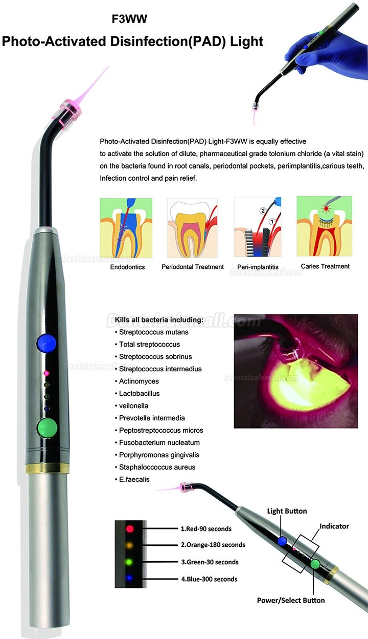 Dental Soft Tissue Laser Low Level 650nm Diode Laser Cutting Pen Dental Laser Photo-activated Disinfection